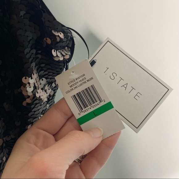 1. State NEW Bronze Sequin Cami Tank Top - Picture 4 of 6